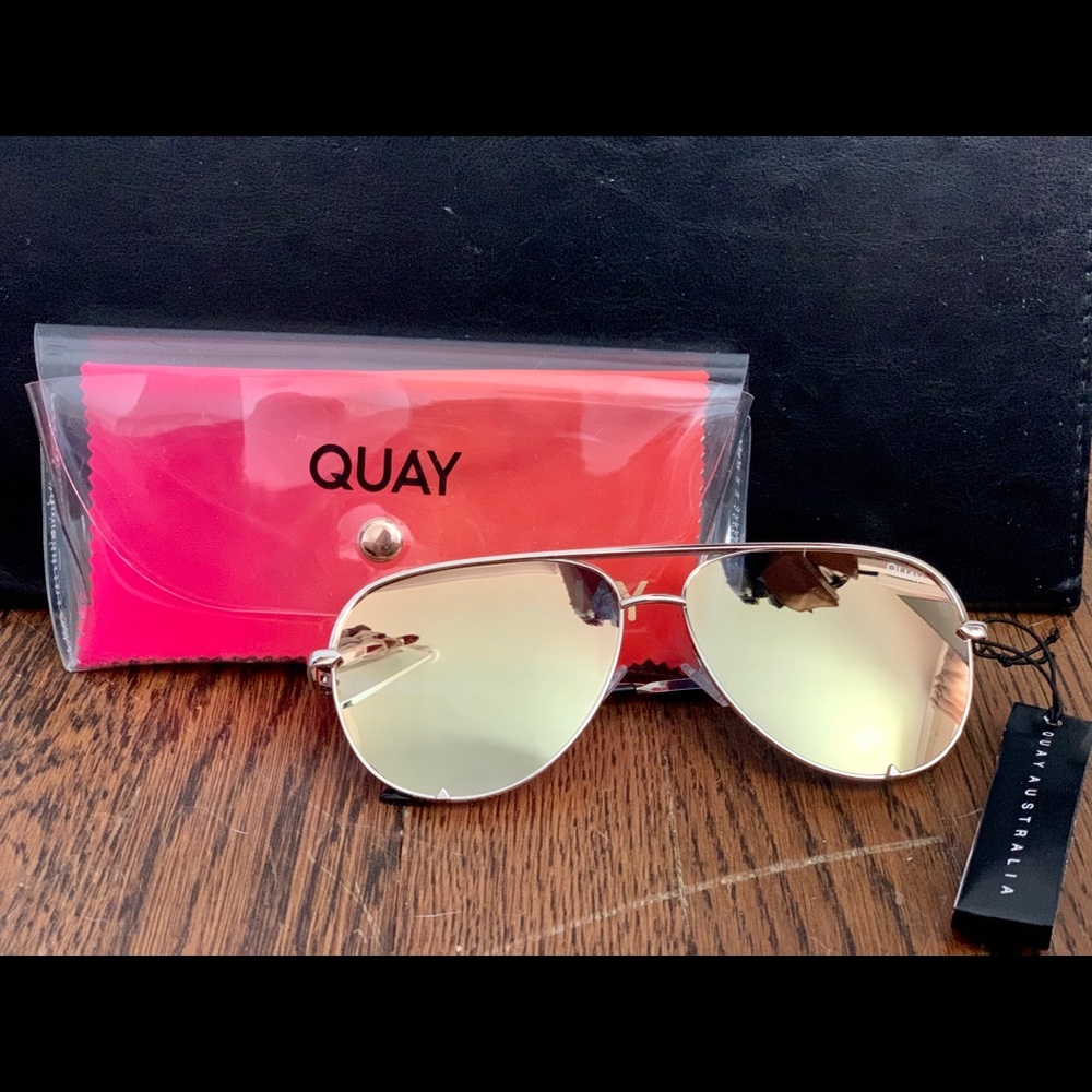 Quay ‘High Key’ Gold Sunglasses